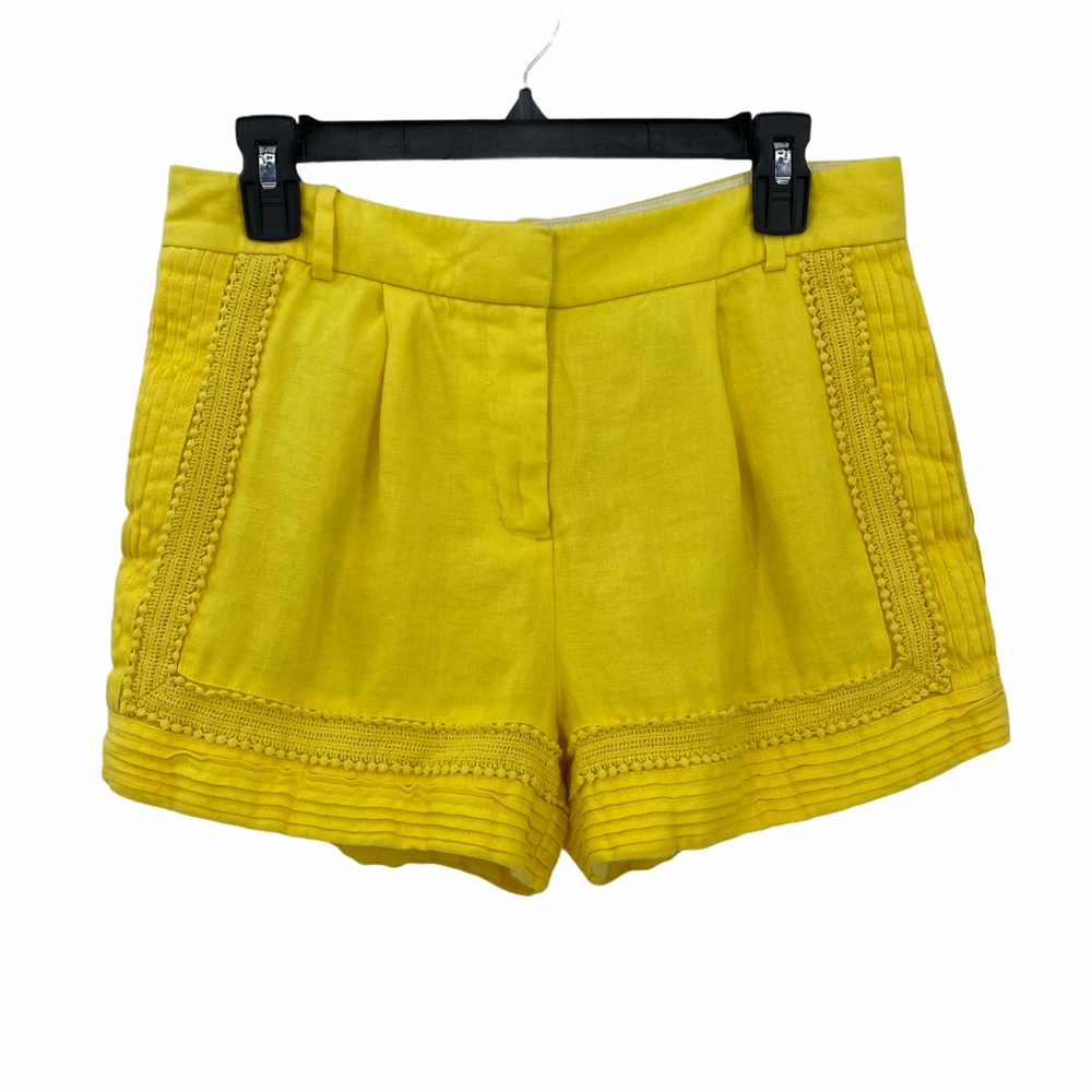 J. Crew- 100% Linen Yellow Shorts- Sz. 4
